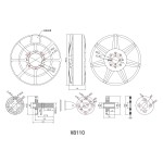 New SunnySky V8110 KV200 Multi-Rotor Long-Range Drone Power Motor 29~30 Inch Propeller Power Brushless Motor FPV Helicopter UAV
